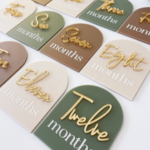 Arco Acrílico para Fotos de Hitos del Bebé, Accesorio para Sesiones Fotográficas de Edad del Bebé, Círculo Acrílico para Hitos del Recién Nacido - Product Image 3