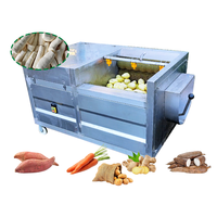 Fabrieksdirect automatische fruit- en groentewasser, mango-, aardappel- en cassave-schiller, wortelwas- en schilmachine