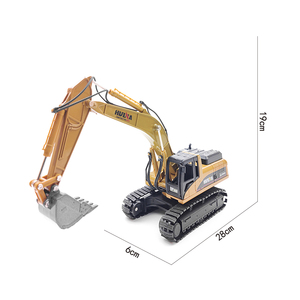 Huina1710 Modèle d'excavatrice réaliste en métal moulé sous pression à l'échelle 1/50 pour les projets de construction en béton armé - Cadeau jouet pour enfants - Product Image 4