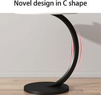 Table Moderne en Forme de C pour Canapé, avec Cadre Métallique pour Toute Pièce, Chambre à Coucher