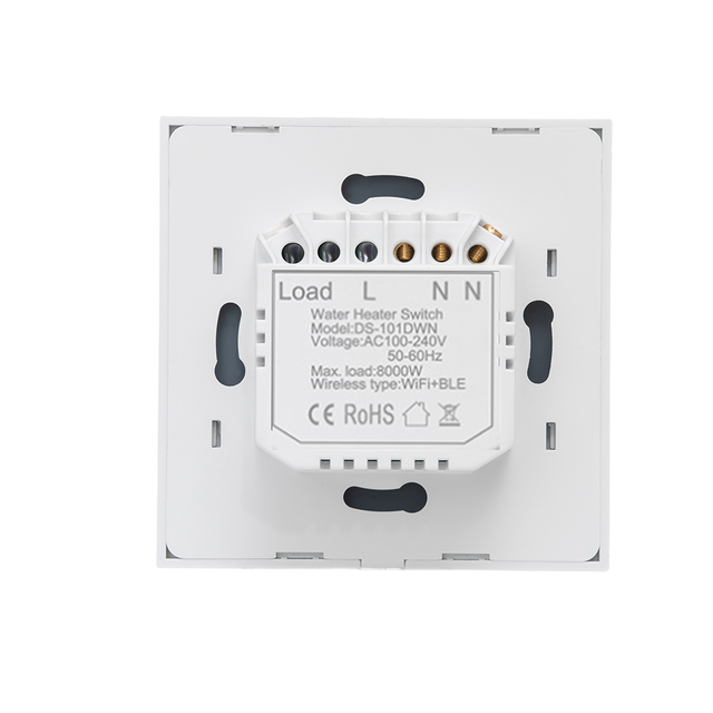 Wall Switches Tuya WiFi Smart Remote Control 40A Water Heater Boiler 86 Type IP21 Rated Tempered Glass Smart Home System