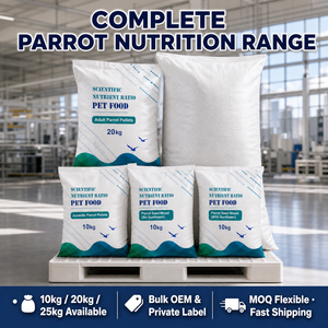 Aliment pour perroquets en vrac 10kg 20kg 25kg Mélange de graines pour oiseaux de qualité supérieure Alimentation quotidienne saine pour tous les perroquets Granulés extrudés Vente en gros usine - Product Image 1