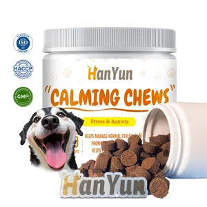 Hanyun Wholesale Professional Custom Brand Logo Pet Health Supplement Product Dog Calming Chews Supplements (120 Count)