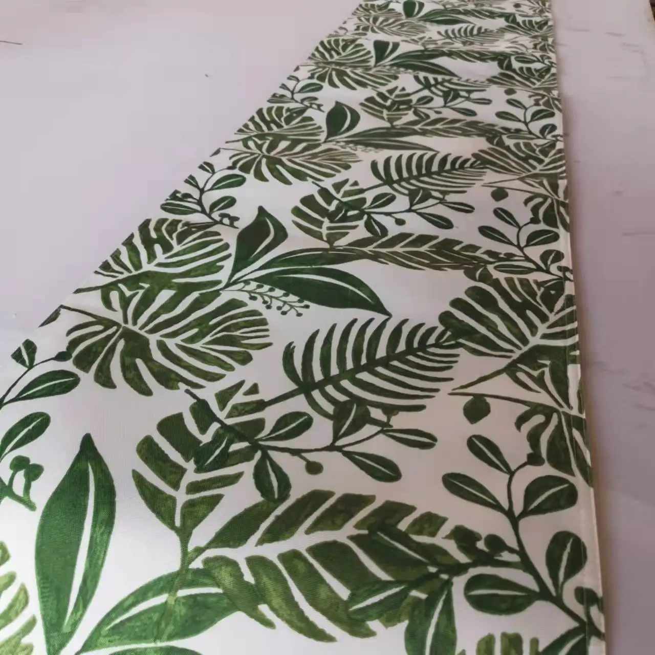 Manufacturer China high quality home restaurant polyester printing woven table cloth runner