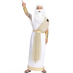 Disfraz de Halloween para Hombre, Mitología Griega Antigua, Zeus, Dios Rey del Olimpo, Túnica, Actuación Escénica, Cosplay, Carnaval, Mascarada - Product Image 3