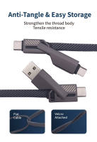 Câble de données Type-C 4-en-1 en métal, longueur personnalisée, prix d'usine, charge rapide 3A pour ordinateur et imprimante