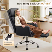 Chaise de bureau de direction haut de gamme ergonomique, confortable, de luxe, robuste, réglable et inclinable avec repose-pieds