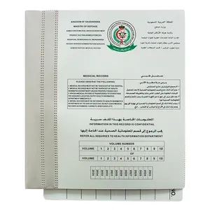 Оптовые продажи PP папки для больничных пациентов внутри двух боковых заполняющих папки для медицинских дел и записи пациентов