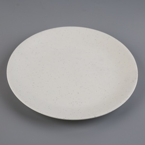 Assiette ronde en mélamine blanche de 10 pouces, durable, design minimaliste, assiette de service pour aliments - Product Image 2