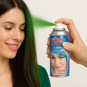Spray Colorante per Capelli Party Fun 100ml, Bombolette Tricolore Verde Bianco Rosso per Feste - Product Image 5