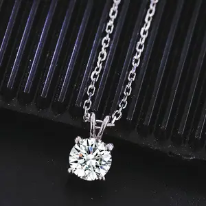 대량 항목 도매 많은 눈송이 펜던트 925 스털링 실버 쥬얼리 5 mm 다이아몬드 Moissanite 목걸이 여성 웨딩