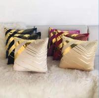 Housse de coussin imprimée dorée, taie d'oreiller de luxe en velours et décoration, nouveauté, 1 pièce, offre spéciale