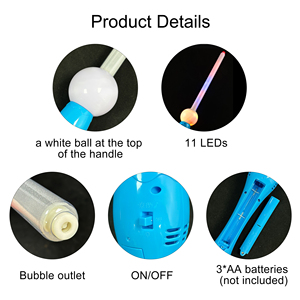 Pistolet à bulles LED électrique clignotant, écologique, rétro, en ABS, 95 ml, avec musique, pour jeu familial, plage, sûr et non toxique - Product Image 6