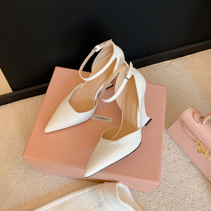 Sandali Trendy in <span class=keywords><strong>Pelle</strong></span> Verniciata con Cinturino per Donne, Aumentano l'Altezza, Antiscivolo, Traspiranti, Comodi, Flessibili, con Tacco Spesso - Product Image 4