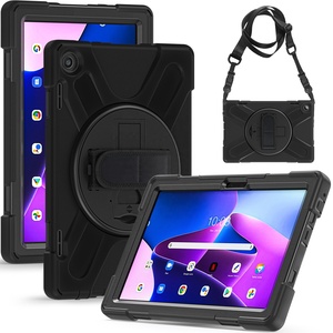 Para <span class=keywords><strong>Lenovo</strong></span> <span class=keywords><strong>Tab</strong></span> <span class=keywords><strong>M10</strong></span> 3RD <span class=keywords><strong>Gen</strong></span> <span class=keywords><strong>3</strong></span> 2 M11 Xiaoxin Pad 11 pulgadas 2024 360 correa de mano y hombro giratoria funda a prueba de golpes - Product Image 1