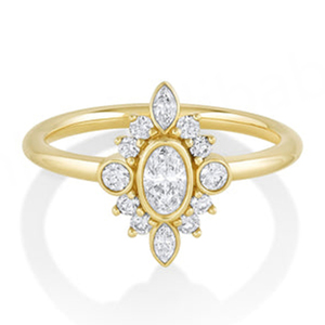 Bague vintage plaquée or rose S925, bague de fiançailles en moissanite en forme de poire, bijoux pour femmes - Product Image 2