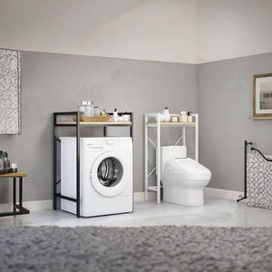 <span class=keywords><strong>Étagère</strong></span> <span class=keywords><strong>de</strong></span> machine <span class=keywords><strong>à</strong></span> laver peu encombrante pour balcon chambre ou salle <span class=keywords><strong>de</strong></span> bain porte-manteau et support <span class=keywords><strong>de</strong></span> rangement - Product Image 3