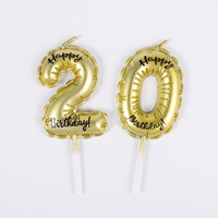 Kreative Paraffin-Digital-Kuchen- & Ballondekorationen Geburtstags- & Neujahrs-Topper Kerzen-Topper