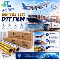 Film de transfert DTF à effet spécial or et argent, pelable à froid, 30 cm x 60 cm, feuille d'impression DTF double face pour impression sur tissu