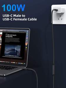 20V 10Gbps USB C 3.1 Gen 2สาย4K 60Hz เอาต์พุตวิดีโอ PD ชาร์จเร็ว PD สำหรับโทรศัพท์16 <span class=keywords><strong>Huawei</strong></span> MateBook iPad <span class=keywords><strong>Chromebook</strong></span> - Product Image 3