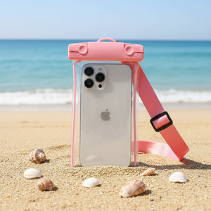 Pochette/étui étanche pour téléphone, pochette flottante étanche pour téléphone portable, sac de plage étanche universel en TPU PVC transparent avec cordon - Product Image 1