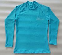 Maillot de bain anti-chlore en tissu PBT, anti-UV UPF50+, avec logo personnalisé, pour homme, manches courtes, protection contre les éruptions cutanées, pour le surf et la natation