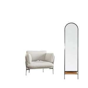 Miroir sur pied à arche moderne minimaliste fait à la main, cadre en métal réglable en hauteur, épaisseur de 5 mm, 40 à 60 pouces - Product Image 4