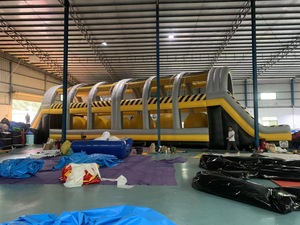Jeux de compétition interactifs commerciaux Wipeout, jeux gonflables d'extérieur, défi de saut sur ballon Wipeout, arène - Product Image 4