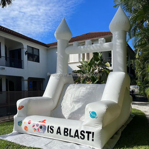 Petit château gonflable pour enfants Castillo Inflable Blanco Tobogan <span class=keywords><strong>air</strong></span> Slides Blanc - Product Image 3