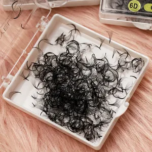 Lụa pointy cơ sở 4D 5D lông mi mở rộng trước khi thực hiện khối lượng người hâm mộ 15 người hâm mộ mỗi hàng Mink lông mi mở rộng - Product Image 1