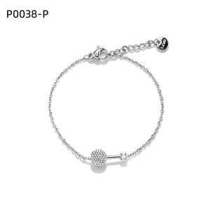 Amy Amy Fashion <b>Bracelet</b> P0038 Silver Plated Chain <b>Ball</b> Zircon Women's Classic Jewelry Gift - Product Image 2