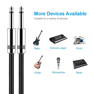 Cable de Audio Xput con Carcasa Metálica de 6.35MM, Macho a Macho, Mono/Estéreo, para Guitarra Eléctrica, <span class=keywords><strong>Bajo</strong></span>, Mezclador, <span class=keywords><strong>Amplificador</strong></span> - Product Image 6