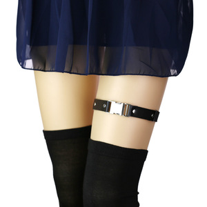 Personnalité Punk Simple jambe anneau <span class=keywords><strong>jarretière</strong></span> Costume accessoires Goth alliage cuir Harajuku boucle réglable jambe <span class=keywords><strong>jarretière</strong></span> - Product Image 2