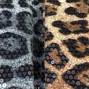 Vải <span class=keywords><strong>sequin</strong></span> thêu họa tiết báo đốm dệt kim co giãn 3mm bán buôn - Product Image 6