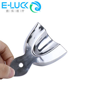 Prothèse <span class=keywords><strong>dentaire</strong></span> non poreuse en acier inoxydable stérilisée à haute température S/M/L Ensemble de plateaux d'impression à pleine bouche - Product Image 2