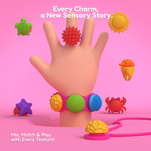 Set de Juguetes Sensoriales Portátiles: Anillos, Collares y Pulseras con Múltiples Opciones de Juego Educativas para Niños, Set de Fidget de Silicona - Product Image 3