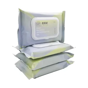 Spoelbare Doekjes Voor Volwassenen Toiletpapier Met Jojoba-Olie & Tamanu-Olie Etc. Zacht En Hydraterend (40 Stks/pak)