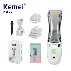 Tondeuse à cheveux électrique silencieuse pour bébé Kemei KM-79, 6800 tr/min, 3 vitesses, 2 modes, aspiration des cheveux, 1000 mAh, lames en céramique, tondeuse à cheveux pour enfants - Product Image 1