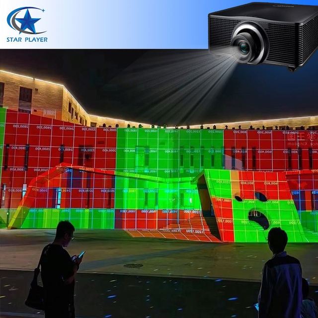 STAR PLAYER HW6000U Outdoor 3D Holographic Projection HD PC System Remote Control Theater Forest Projector 5000 Lumens IP54