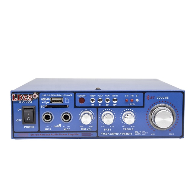 Professional Digital KTV Mini Amplifier AV-288 Karaoke Power Wireless Digital Amplifier