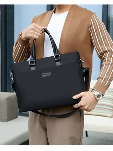 Fashion Waterproof Nylon Travel Briefcase High Quality Large Capacity Handbag with Trim for Shoulder Crossbody <b>Laptop</b> Bag, - Product Image 2