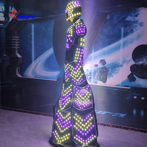 무료 DHL 배송 Traje De 로봇 <span class=keywords><strong>LED</strong></span> 조명 의상 의류 하이힐 포식자 <span class=keywords><strong>Led</strong></span> 의상. - Product Image 1
