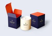 Luxury Paper Packaging Suppliers Textured Cardboard Boxes Recyclable Packaging Candle Paper Boxes Custom logo