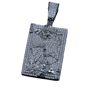 Pendentif personnalisé carré avec lettres/logo/nom serti de pierres, Moissanite VVS, Argent sterling 925, passe le testeur de diamant, Certificat GRA, Hip Hop - Product Image 4