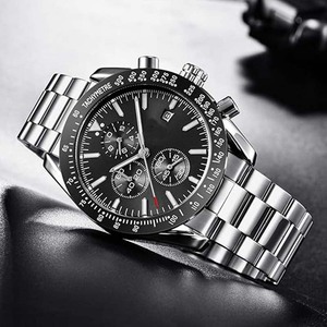 Relojes de Cuarzo de Diseño Casual de 45 mm, Cronógrafo con Fecha, Movimiento Japonés, Resistentes al Agua 30 m, Luminosos, para Hombre - Product Image 3