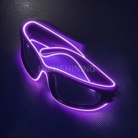 RICHSHINING Vente directe d'usine, lunettes LED néon à 10 couleurs et 3 modes clignotants, lunettes fluorescentes pour la décoration de fêtes et de festivals