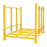 Rayonnages empilables pliables en métal pratiques pour le stockage en entrepôt / rayonnages empilables pliables à assembler