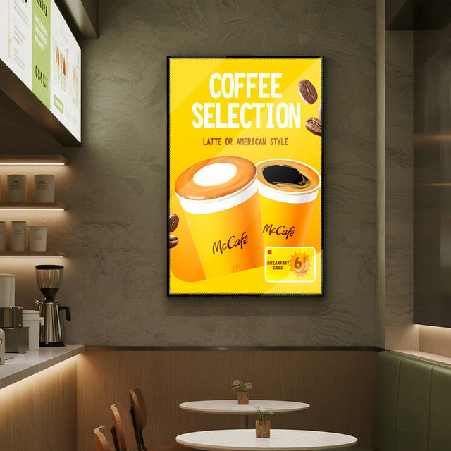 Aluminum Light Box Led Backlit Lightbox LED Poster Frame LED Menu Board for Drink Burger Pizza Store Promotion