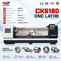 Tour CNC à lit plat haute rigidité WOJIE CK6180 pour le tournage de longues pièces métalliques