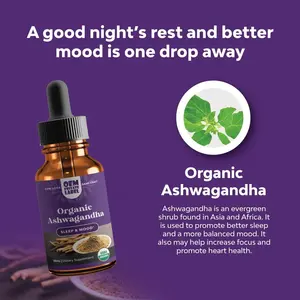 Biochealth Private Label Vegan Stress Relief And Calm Sleep Herbal Supplement Organic Support Mood Ashwagandha Drops Liquid